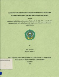 The Influence Of Using Desuggestopedia Method On Increasing Students Mastery In Vocabularies At SD Negeri Mindi 2