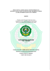 Peran Kepala Sekolah Dalam Pengembangan Kewirausahaan Siswa Di Smp Islamic Boarding School Al-Ishlah Bobos Kabupaten Cirebon