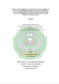 Peran Guru Pendidikan Agama Islam dalam Pembinaan Tata Cara Berwudhu Terhadap Anak Tunagrahita Usia 13 - 15 Tahun di Sekolah Luar Biasa Bagian C (SLBC) Yayasan Pendidikan Luar Biasa (YPLB) Majalengka Kabupaten Majalengka