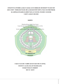 EFEKTIVITAS PEMBELAJARAN JARAK JAUH BERBASIS MICROSOFT TEAMS FOR