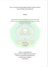 META-ANALISIS PENGARUH MODEL PROJECT BASED LEARNING DALAM PEMBELAJARAN BIOLOGI