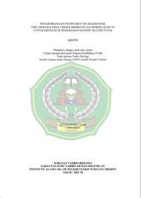 Pengembangan Instrumen Tes Diagnostik Two-Tier Multiple Choise Berbantukan ISPRING Suite 10 Untuk Mengukur Pemahaman Konsep Materi Fungi