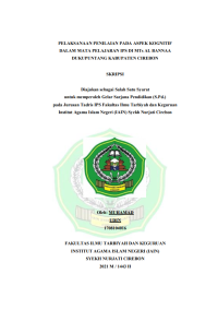 Pelaksanaan Penilaian Pada Aspek Kognitif dalam Mata Pelajaran IPS di MTs Al-Bannaa Dukupuntang Kabupaten Cirebon